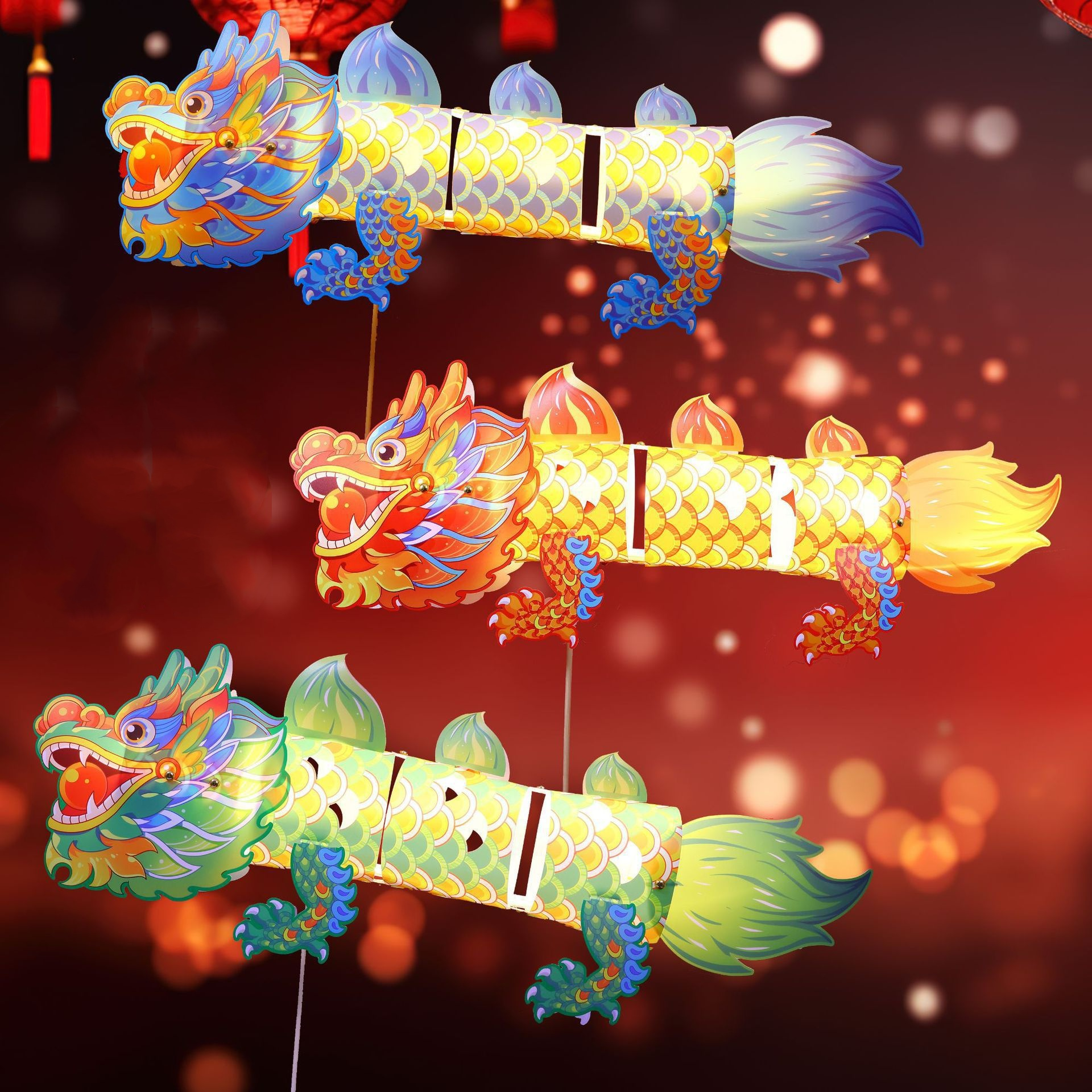 【迎龍年，游花燈】龍年春節吉祥舞龍燈籠，手作DIY手提燈籠