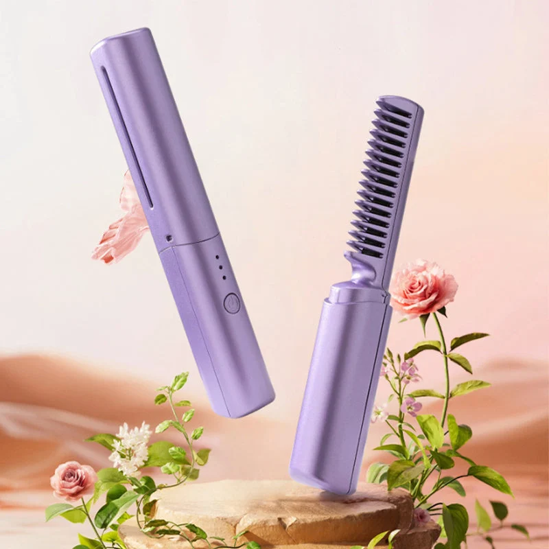 【清倉！！買二送三】充電式迷你直髮梳子