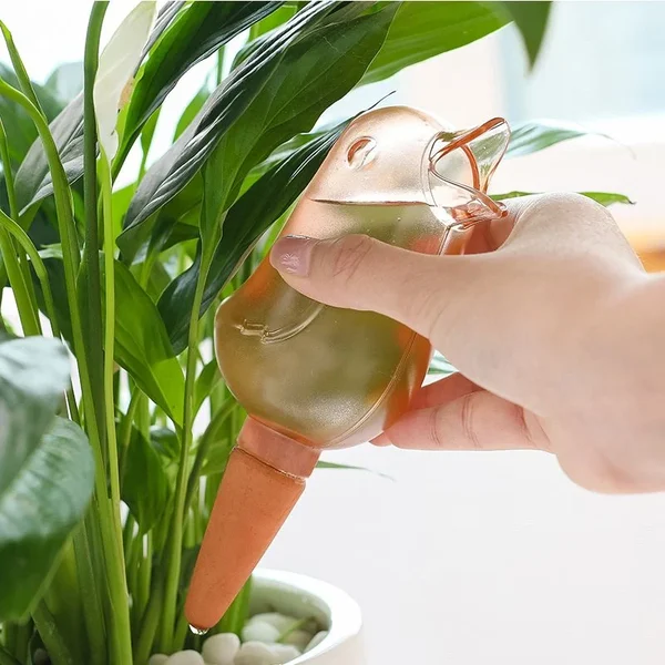【買4送6】小鳥型自動澆花器 定時澆水 定時灑水 滲水吸水