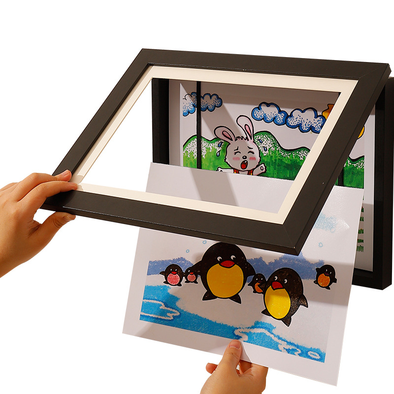 Kids Art Frames【兒童藝術相框】木質翻蓋磁吸油畫儲存盒