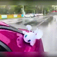 黑白飛龍汽車擺件 翅膀可動 可放車頂 車尾