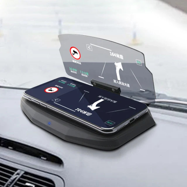HUD車載導航無線充手機支架