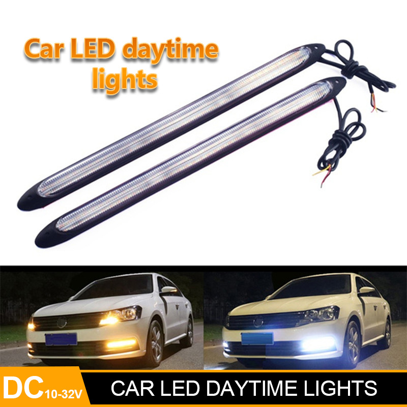 雙色流水LED 汽車 DRL 日間行車燈 - 通用 - 2 件 - 附指示信號燈