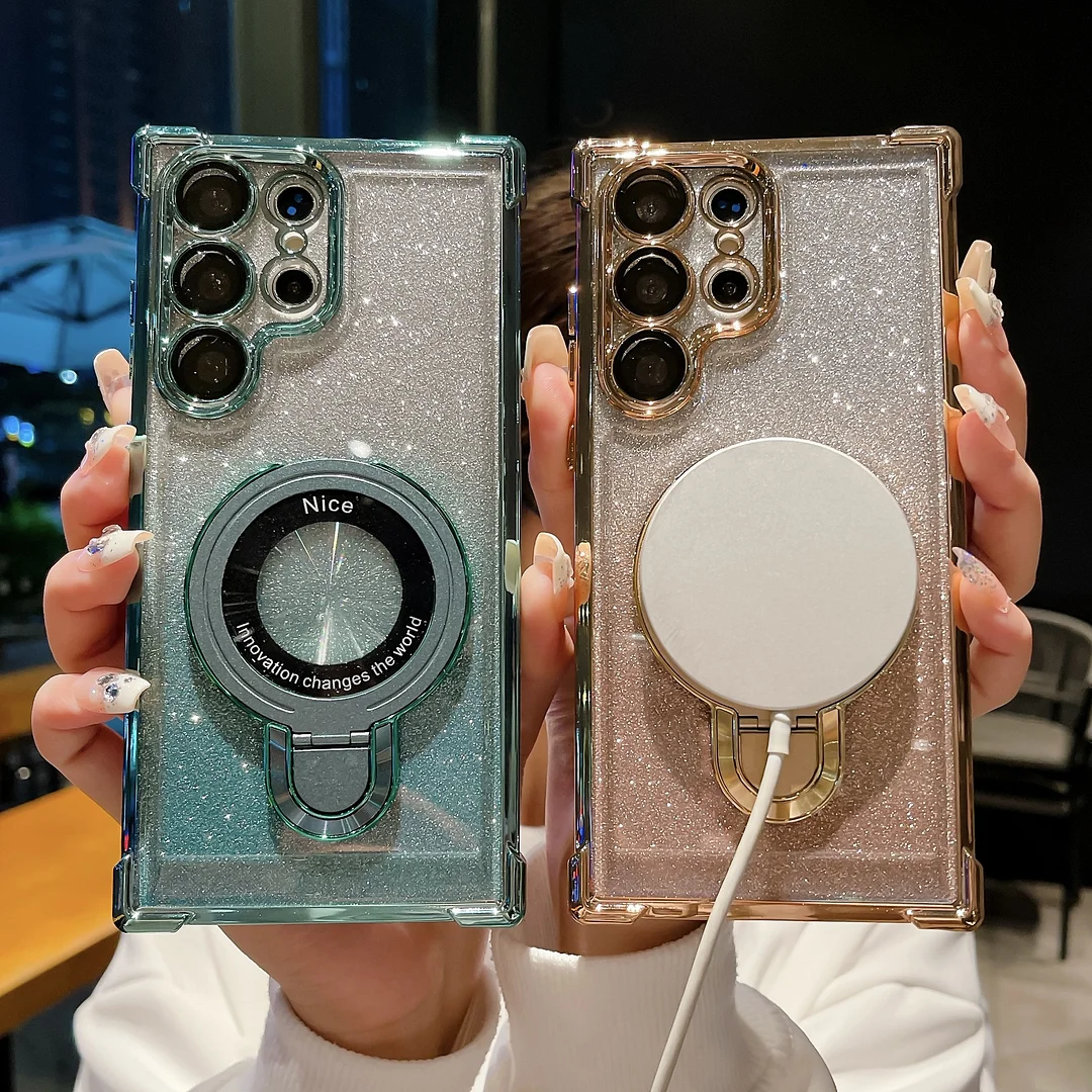 三星閃光鑽石磁性 Magsafe 環形支架手機殼