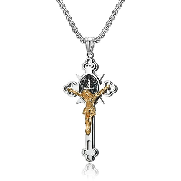 【買一送一】ST.Benedict Protection Cross Power 吊墜項鍊