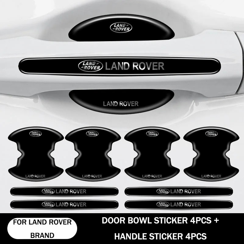 汽車門碗保護貼防撞條防刮貼紙裝飾用品(8PCS)