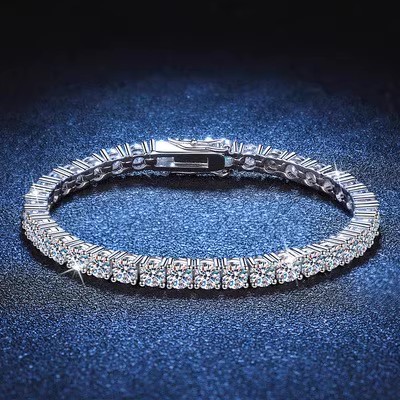 歐美爆款！桑莫石鑲鑽Tennis Bracelet高級手鏈【男女同款】送精美禮盒