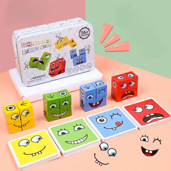 【買三送三】清倉！變臉魔術方塊積木 反應力 手眼協調