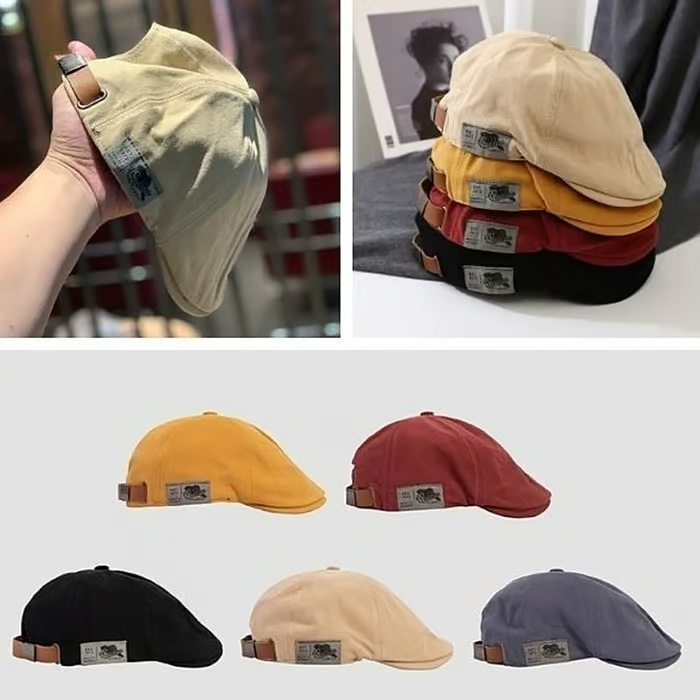 【買一送一】復古街頭貝雷帽前進帽男女同款