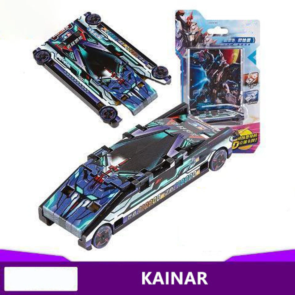 【買4送6】3D立體卡變形飛車玩具卡 爆裂前導凱能蓋里昂