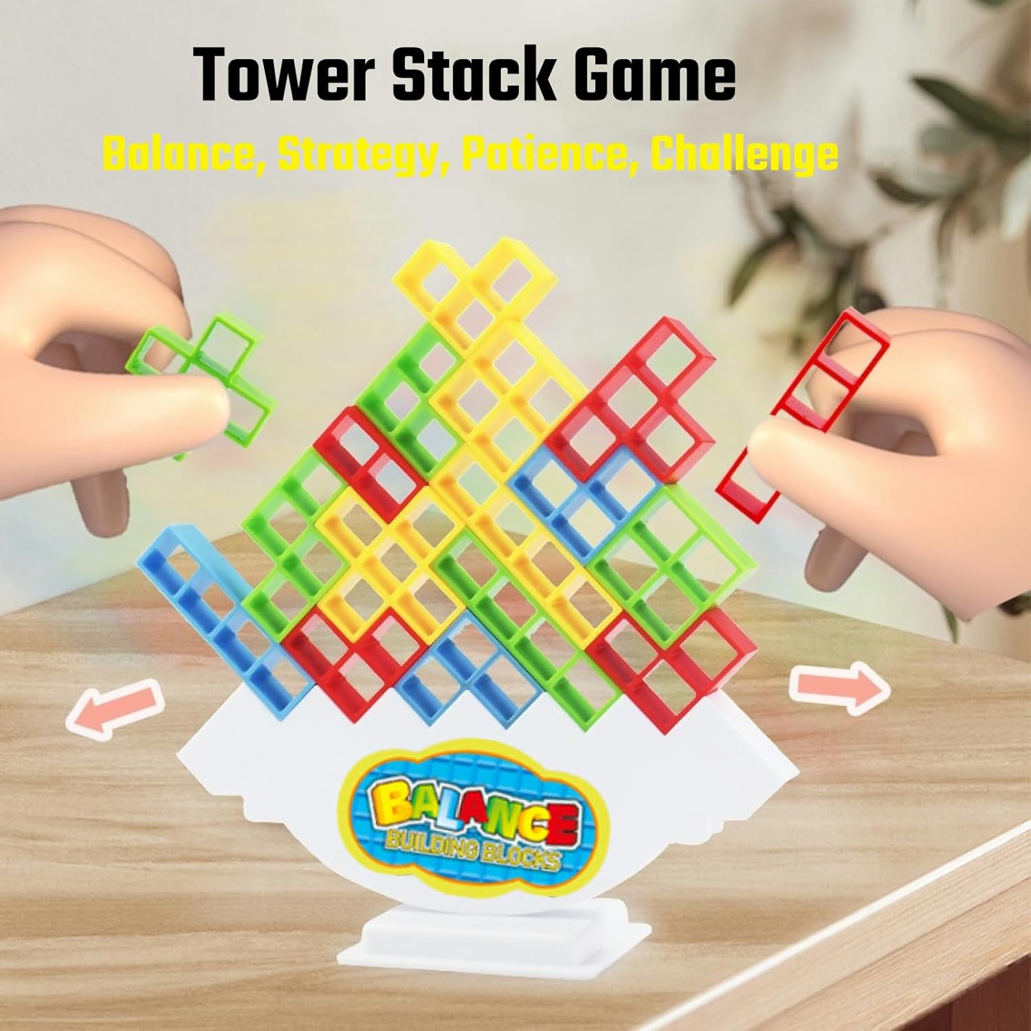 【買一送一】Tetra Tower 平衡堆疊玩具積木適合兒童成人