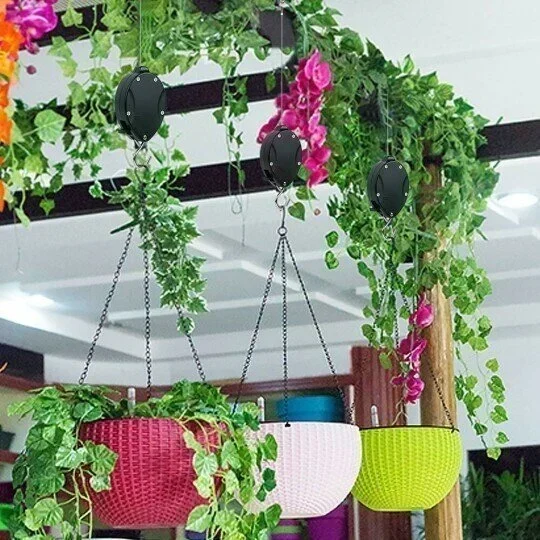 【網路熱銷20只裝】創意可升降花籃掛鉤，適用於花園籃、花盆、餵鳥器、鳥籠、風鈴