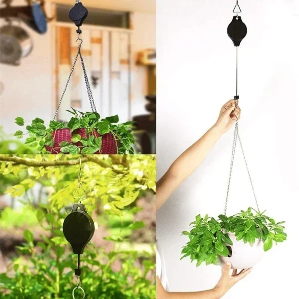 【網路熱銷20只裝】創意可升降花籃掛鉤，適用於花園籃、花盆、餵鳥器、鳥籠、風鈴