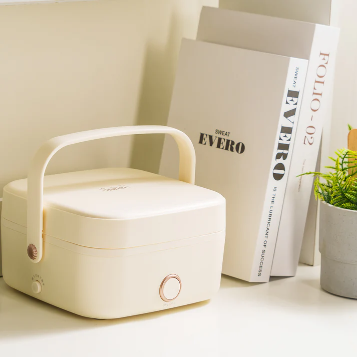 【省$1110,送精美手提包+不銹鋼餐具】one-meter  熊夯熱飯盒｜陶瓷三格無蒸汽免加水超靜音 x 70°C恆溫循環加熱