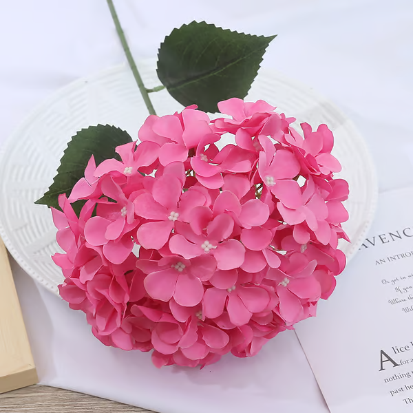 【買三送三】大隻戶外紫嫣单只磨毛绣球 DIY婚庆绣球花仿真花 摄影拍摄道具摆件人造繡球花 