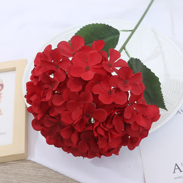 【買三送三】大隻戶外紫嫣单只磨毛绣球 DIY婚庆绣球花仿真花 摄影拍摄道具摆件人造繡球花 