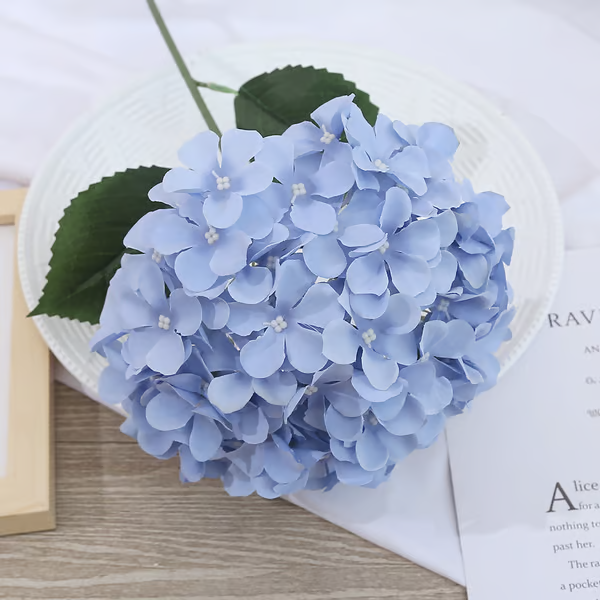 【買三送三】大隻戶外紫嫣单只磨毛绣球 DIY婚庆绣球花仿真花 摄影拍摄道具摆件人造繡球花 