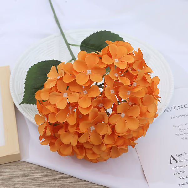 【買三送三】大隻戶外紫嫣单只磨毛绣球 DIY婚庆绣球花仿真花 摄影拍摄道具摆件人造繡球花 
