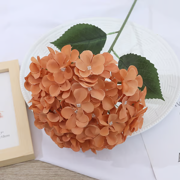 【買三送三】大隻戶外紫嫣单只磨毛绣球 DIY婚庆绣球花仿真花 摄影拍摄道具摆件人造繡球花 