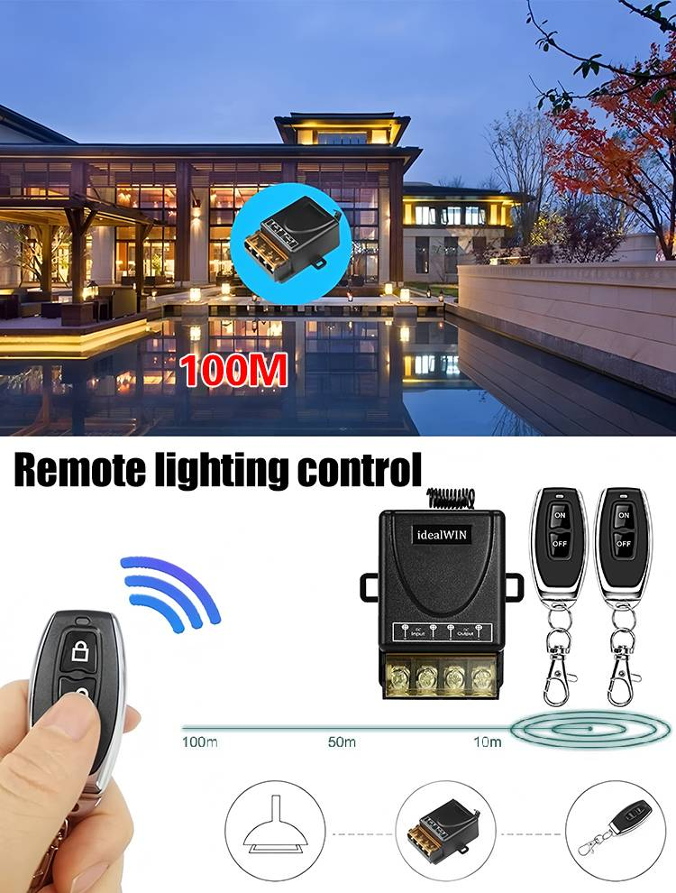 【適用各種電源，電器，水泵等接電設備】免佈線遙控3000W大功率遠程無線遙控電路控制器，DIY任何種類綫路