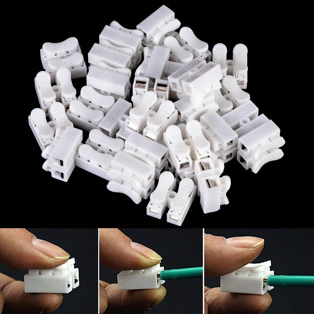 CH-2推入式快速電線連接器 連接線端子/接線神器/軟硬線通用