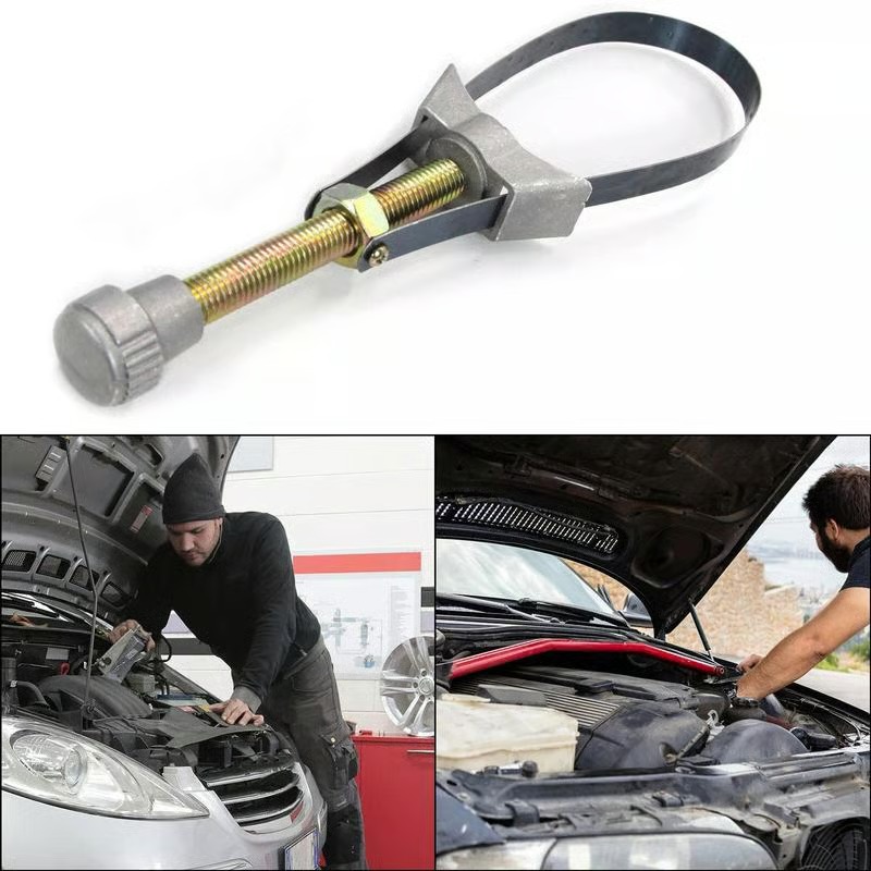 全新汽車直徑可調式機油濾清器拆卸附扳手工具