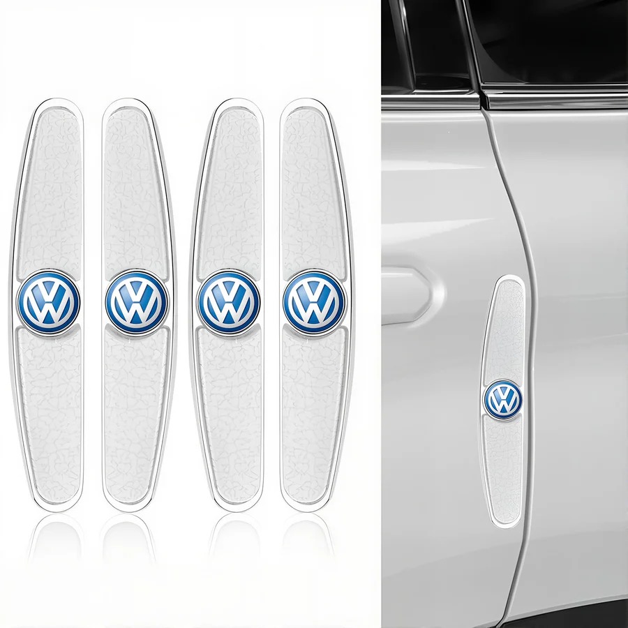 【LOGO客製】汽車門邊金屬防撞條通用型隱形裝飾(4 件/1 套)